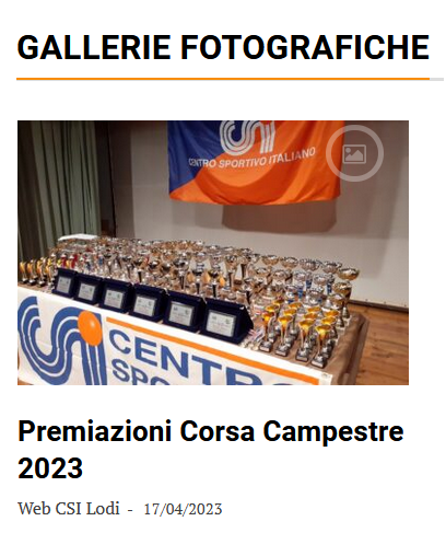 Campestre Premiazioni